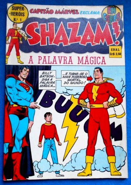 SUPER HEROIS SHAZAM Nº 1 EM CORES EBAL LOJA GIBIMANIA